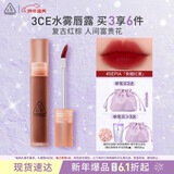 3ce水雾唇露红栗色SEPIA焦糖红栗唇釉口红唇膏哑光生日礼物新年