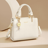 蔻一（Cnoles）包包女包2025女士斜挎高级感小手提包单肩包走心生日礼物送女友 米白-新款实用生日礼物送女生 少女感可爱猫咪卡通吊饰