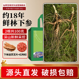 仙草至尊约18年鲜林下参2根共100克东北人参现挖整枝泡酒煲汤源头直发包邮