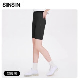 SIINSIIN【杨紫同款】鲨鱼裤女外穿2024新款秋冬加绒保暖瑜伽打底裤sinsin 【五分款】显瘦黑 XL（120-135斤）