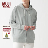 无印良品 MUJI 男女通用 紧密编织毛圈 拉链连帽衫 休闲外套 无性别 卫衣 灰色 XXS -XS(150/72A)