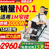 Roliallworld德国 电动爬楼梯轮椅上下楼梯轮椅爬楼机老年人全自动神器履带式 轻便迷你丨 1米窄楼梯专用+无极调速ABL15
