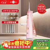 博皓（prooral）手持立式冲牙器 水牙线洁牙器大水箱牙齿清洁器智能屏显 5025Plus黛粉【生日送礼】