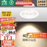 雷士（NVC） led射灯防眩铝材射灯天花灯服装店背景墙展厅嵌入式孔灯走廊灯 5W铝材暖黄光-开孔75-85mm