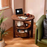 家逸实木小茶几简约沙发边柜客厅边几小圆桌创意边桌茶桌子床头柜