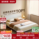 全友家居现代简约高箱储物收纳床主卧1.8米x2米双人大床家具政府补贴 【暖白色 | 高脚】床+65床垫+床头柜G*1 1.8x2米【爆款+性价比超高】