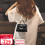 viney牛皮包包女包轻奢凯莉包斜挎手提单肩包生日元旦礼物送女生女友