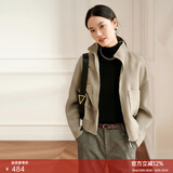 颜域保暖短款毛呢外套冬装2025年新款通勤百搭女士双面呢羊毛夹克 灰色 XL/42
