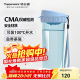 特百惠（Tupperware）茶韵500ML塑料杯男女士学生夏季运动水杯子户外便携大容量 冰水蓝