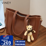 viney牛皮包包女包大容量托特包轻奢斜挎单肩包生日圣诞礼物送女生女友