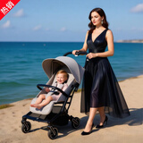 宝宝好Z5海鸥灰轻便婴儿推车可坐可躺四轮避震口袋推车热门商品送蚊帐