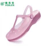 维布伦（VEBLEN）洞洞鞋女款夏季防滑厚底外穿拖鞋软底平跟包头凉鞋水晶果冻沙滩鞋 丁香紫 38 正码正拍