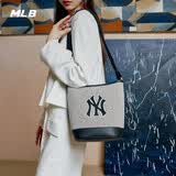 MLB女生包水桶包休闲斜挎包生日礼物3ABMS072N-50BKS