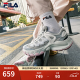 斐乐（FILA）【杨幂同款】女鞋老爹鞋运动鞋2025夏季新款蘑菇鞋休闲鞋 雾珠灰/白中白-FB 36.5