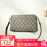 鳄鱼恤老花字母简约斜挎女士小包休闲腋下包单肩女包包V2211卡其