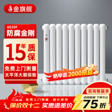 金旗舰暖气片家用钢制水暖壁挂式全屋暖气定制集中供暖自采暖立式散热器 防腐金刚60F-高600mm 6分口