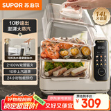 苏泊尔（SUPOR）电蒸锅 可拆洗分体式水箱  多功能家用电热锅 14L大容量双层蒸笼多用途锅ZN30FC966