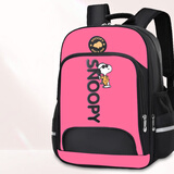 史努比（SNOOPY）儿童书包 男女孩小学生1-3年级轻便卡通高年级双肩背包 玫红