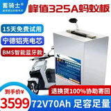 蓄骑士电动车锂电池外卖锂电池60v电瓶三轮三元锂磷酸铁锂电摩托车专用 铝壳72v70ah【蚂蚁板325a】配充