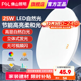 FSL 佛山照明led吸顶灯阳台灯卧室灯厨房厨卫灯玄关过道灯现代简约 皓白25W白光