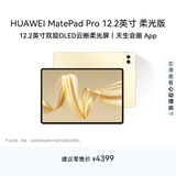 HUAWEI MatePad Pro 12.2英寸柔光版华为平板电脑双层OLED柔光屏12+256GB WIFI流金