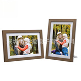 小米部依wifi智能10寸数码相框高清触屏手机app发送图片vphoto电子相册 10.1寸胡桃木框(32GB)