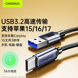 CangHua USB3.2 gen2数据线Type-C充电线USB-C车载CarPlay移动硬盘传输苹果iPhone17/16/15华为荣耀手机
