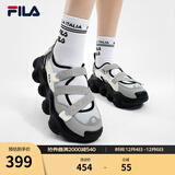 斐乐（FILA）官方女鞋运动凉鞋新款厚底增高休闲草莓凉鞋 燧石灰/冰灰-EI 40