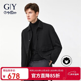 金利来gy单夹克男翻领时尚休闲男士上衣外套 JWF1799-LK120黑色 L00