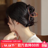 向晚发夹高级感简约发夹后脑勺鲨鱼夹亚克力抓夹女大号发饰女生日礼物