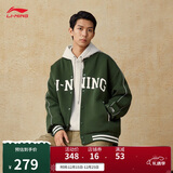 李宁外套男女秋冬季复古卫衣运动无帽棒球领开衫AWDUF67