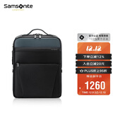 新秀丽（Samsonite）男士双肩包14英寸大容量商务背包牛皮电脑包生日礼物 TM0