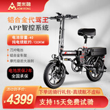 奥米融代驾电动折叠车铝合金超轻便电动车小型迷你锂电池自行车电瓶车 X8长跑王/电池质保2年/40容量约130KM