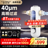 史密斯（A.O.SMITH）佳尼特前置过滤器 自来水过滤家用净水器全屋防爆滤瓶大白瓶小海星CPF-T6 8T真实大流量 双核过滤 3D旋喷式高压反冲洗
