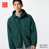 优衣库男装女装防风连帽外套/夹克户外休闲25秋冬新款478231 58 深绿色 L
