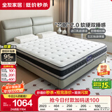 全友家居 独立袋装弹簧乳胶护脊椰棕硬床垫1.5米席梦思酒店床垫