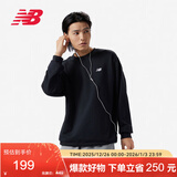 NEW BALANCE 卫衣男款简约休闲百搭运动套头衫MT41507 BK S 