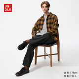 优衣库男装女装针织舒适九分裤/摇粒绒内里长裤裤子479933 483658 483658/09黑色 M