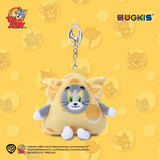 皓奇乐（HUGKIS）猫和老鼠毛绒玩具钥匙扣书包包挂饰可爱卡通周边玩偶 10cm奶酪汤姆【挂件】 【现货速发】