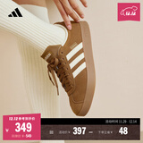 adidas「T头鞋」VL COURT复古休闲板鞋德训鞋男女阿迪达斯轻运动 岩层青铜色/乳白色/黄色   38