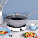 炊大皇（COOKER KING） 不粘锅平底炒锅家用炒菜锅煎锅电磁炉燃气灶通用炒菜锅 灰色压铸不粘炒锅 30cm