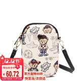 小熊依恋布艺可爱手机包女单肩斜挎包韩版潮手机袋零钱包迷你小包