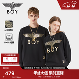 BOY LONDON【经典款】秋季情侣款上衣休闲百搭潮牌纯棉卫衣N03909 黑色 经典款 XS
