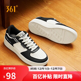 361°运动男鞋秋冬季学生复古厚底增高小白休闲板鞋子男672426615-4