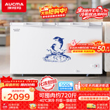 澳柯玛（AUCMA）500升单温冷柜家用商用卧式大冰柜雪糕柜冷藏柜冷冻柜顶开门冰箱一级能效 BC/BD-500HNE 以旧换新