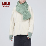 MUJI 聚酯纤维 抓绒 便携围巾 围脖 DD0ILA3A 浅绿色 20*100cm