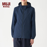 MUJI女式 不易沾水便携 防风夹克 运动服 短外套 BDF02A0S 海军蓝 M