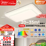美的（Midea）LED吸顶灯现代轻奢客厅餐厅灯具仿水晶灯饰智能客厅灯140瓦包安装