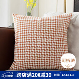 艾薇沙发抱枕靠垫床上睡觉靠枕靠背垫抱枕套含抱枕芯45*45千格鸟橙