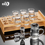 青苹果加厚玻璃白酒杯 一口杯小酒杯刻度家用饭店用